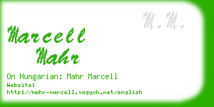 marcell mahr business card